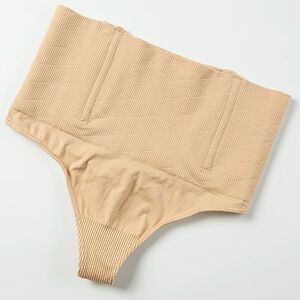 Werena Shapewear Tan Thong Tummy Shaper Panty High Waisted